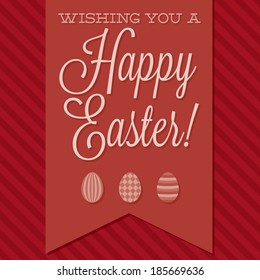 Retro style 'Happy Easter' card in vector format.