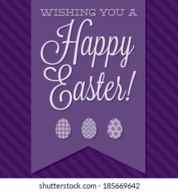 Retro style 'Happy Easter' card in vector format.