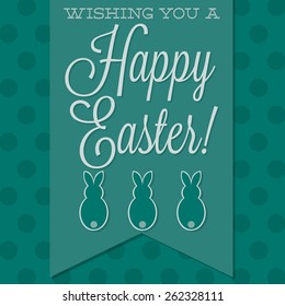 Retro style 'Happy Easter' card in vector format.