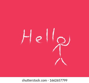 Retro style hello slogan work. It can be used for t-shirt and others.