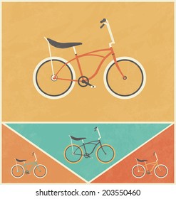 Retro Style Hipster Bike Illustration