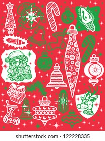 Retro Style Holiday Graphic Vector Icons