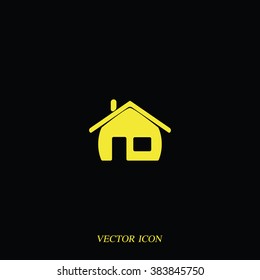 Retro style home icon.