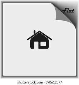 Retro style home icon.