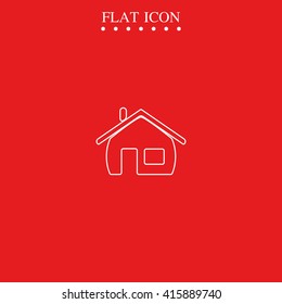 Retro style home icon.