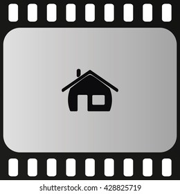 Retro style home icon.