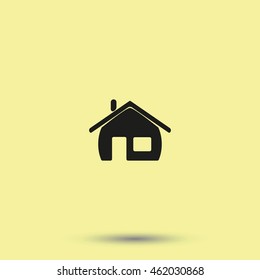 Retro style home icon.