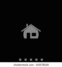 Retro style home icon.