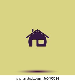 Retro style home icon.