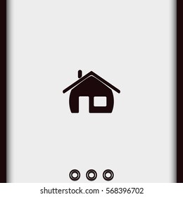 Retro style home icon.