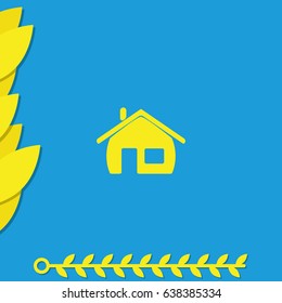 Retro style home icon.