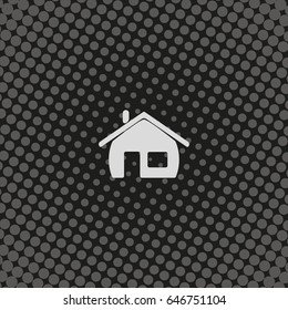 Retro style home icon.