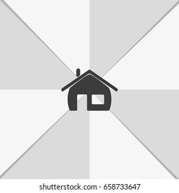 Retro style home icon.