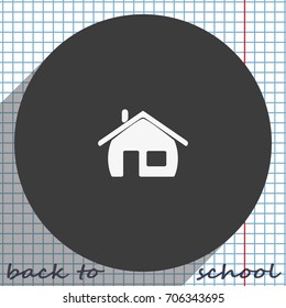 Retro style home icon.