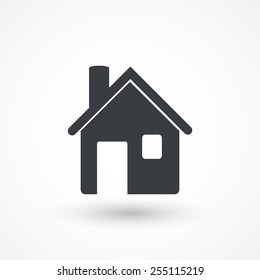 Retro style house icon isolated