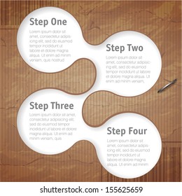 Retro style inforgraphic loop template, Vector design frame. 