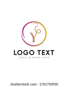 Retro style initial letter type Y logo template, vector logo for business and company identity 