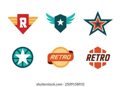 Retro Style Logo für polierte und dynamische Markendarstellung