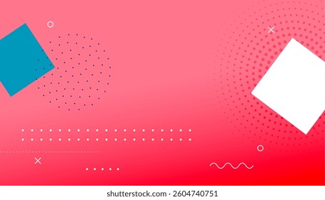 retro style memphis pattern wallpaper with abstract geometric figure vector