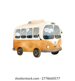Retro style mini bus transportation