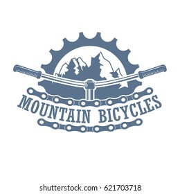 Retro Style Monochrome Mountain Bicycle Club Stock Vector (Royalty Free ...