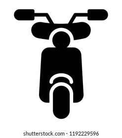 Retro style motorbike, vespa scooter icon vector 