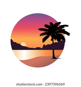 Retro style mountain design. Vector graphics for t shirts and other uses.