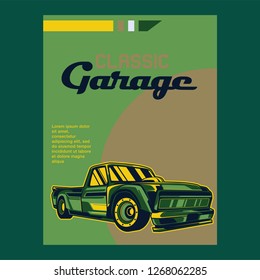 Retro style muscle car - Vector 