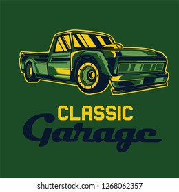 Retro style muscle car - Vector 