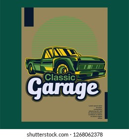Retro style muscle car - Vector 