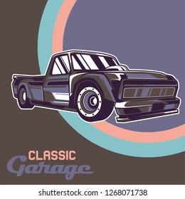 Retro style muscle car - Vector 