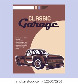 Retro style muscle car - Vector 