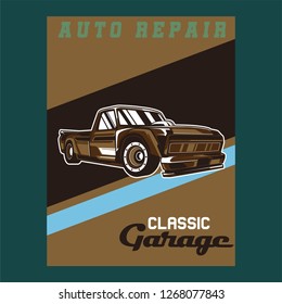 Retro style muscle car - Vector 