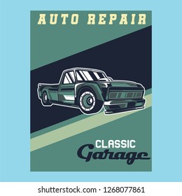 Retro style muscle car - Vector 