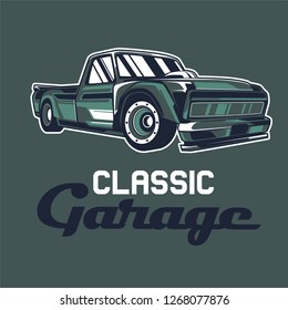 Retro style muscle car - Vector 