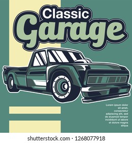 Retro style muscle car - Vector 