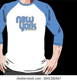 Retro style New York vector typography, for t-shirt prints and other uses.