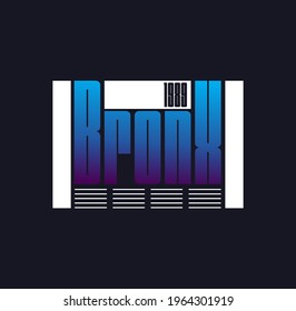 Estilo retro Nueva York,Tipografía vectorial Bronx, para impresiones de camisetas y otros usos.