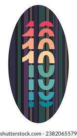 Retro Style Number 10 Vector Illustration. Number Ten Isolated On A White Background
