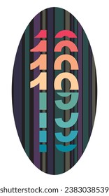 Retro Style Number 19 Vektorgrafik. Zahl neunzehn einzeln auf weißem Hintergrund