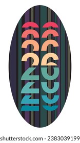 Retro Style Number 26 Vektorgrafik. Zahl 26 einzeln auf weißem Hintergrund