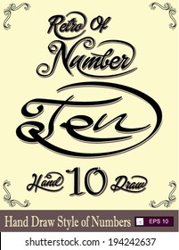 retro style of number 