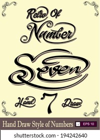 retro style of number 