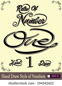 retro style of number 
