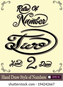 retro style of number 
