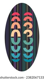 Ilustración vectorial Retro Style Número 3. Número Tres Aislados En Un Fondo Blanco