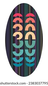 Retro Style Number 30 Vektorgrafik. Zahl dreißig einzeln auf weißem Hintergrund