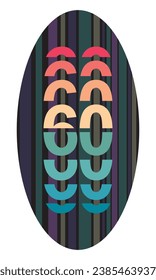 Retro Style Number 60 Vector Illustration. Number Sixty Isolated On A White Background