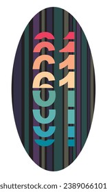 Ilustración vectorial Retro Style Número 61. Número Sesenta Y Uno Aislado En Un Fondo Blanco