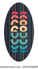 Ilustración del vector número 68 de estilo retro. Número Sesenta Y Ocho Aislados En Un Fondo Blanco
